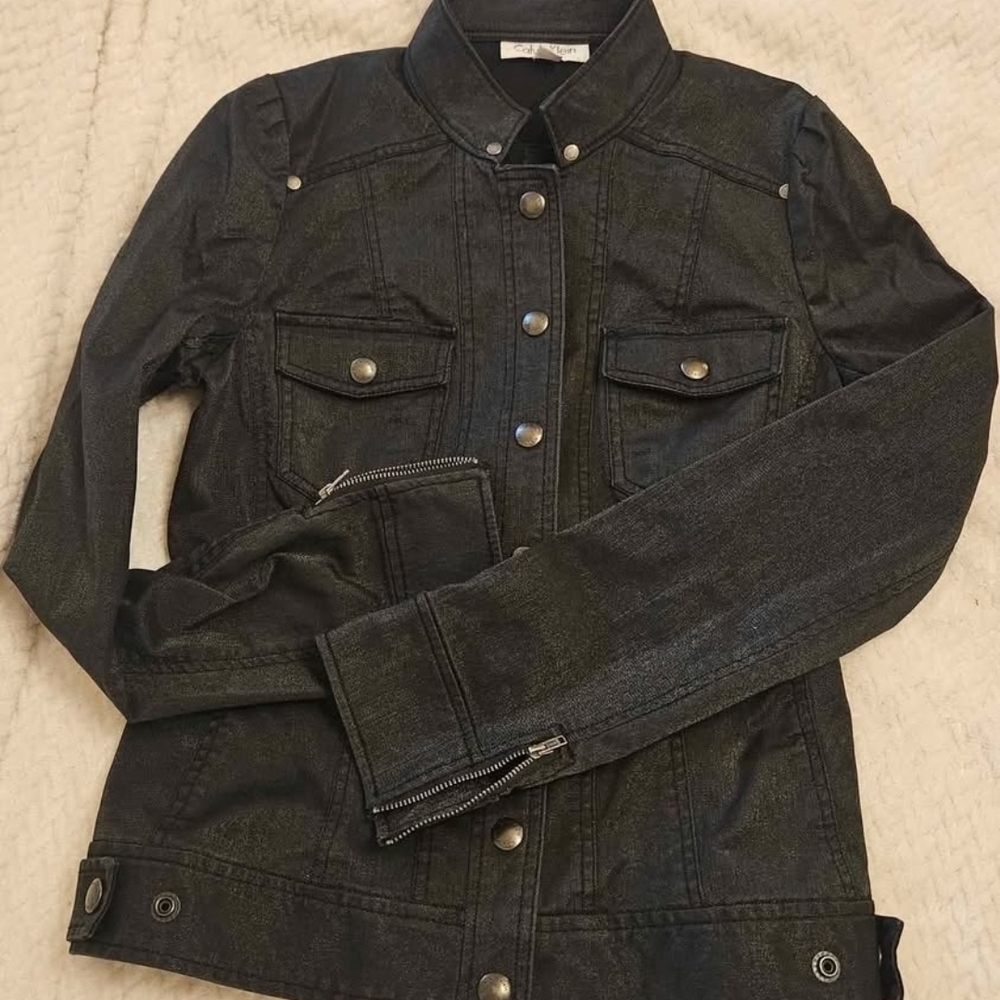 Calvin Klein Black Denim Jacket - Picture 1 of 1